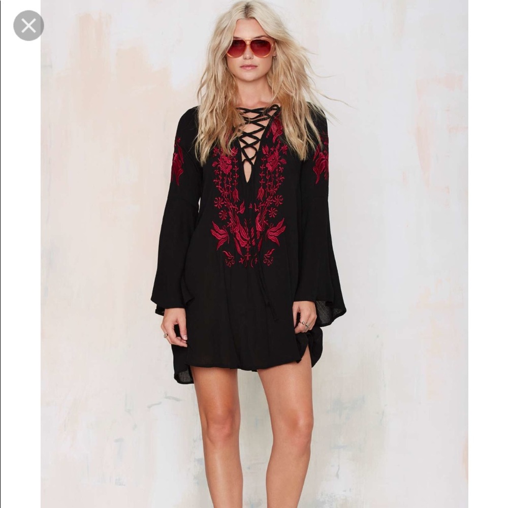 NWT Nasty Gal June lace-up dress